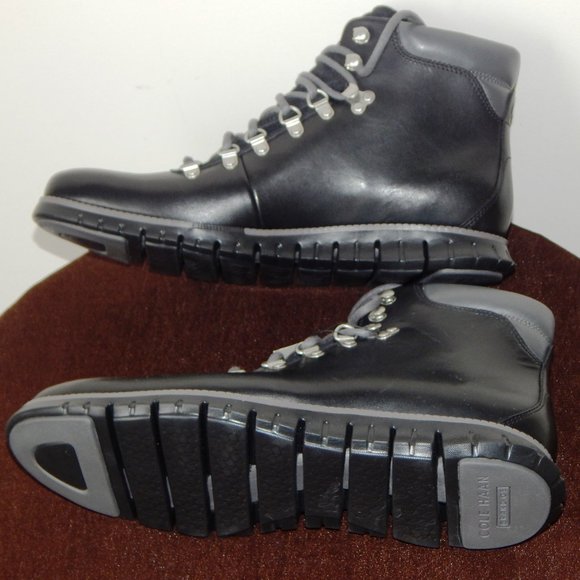 NIB Men's Cole Haan ZEROGRAND Waterproof Hiker C35594 Boots Black - Picture 6 of 7